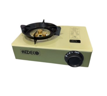 Cocina Gas Cartucho Portátil Verde 5.2KW Fuego Fuerte| Hornillo Camping y Wok