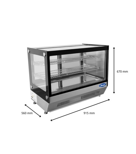 Vitrina Refrigerada Sobremesa Rectangular 91cm