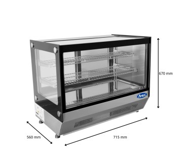 Vitrina Refrigerada Sobremesa Rectangular 71cm