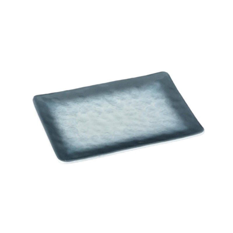 Plato  Rectangular Melamina Azul  10"