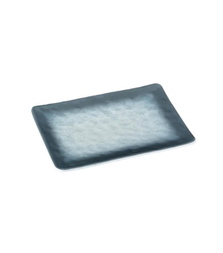 Plato Rectangular Melamina Azul 10"