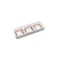 Plato rectangular de tres compartimentos melamina 7"