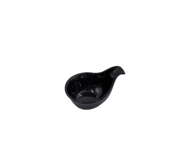 Platillo Negro en Forma de Gancho de Melamina 12x8.2x6.2 CM