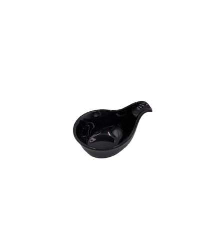 Platillo Negro en Forma de Gancho de Melamina 12x8.2x6.2 CM