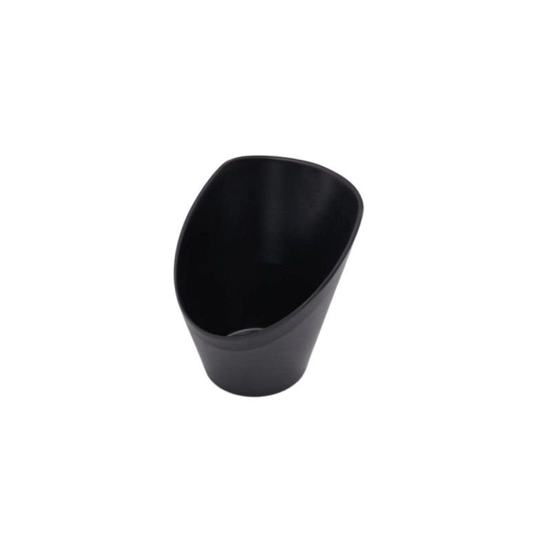 Cuenco Inclinado Negro Mate de Melamina 5/6"