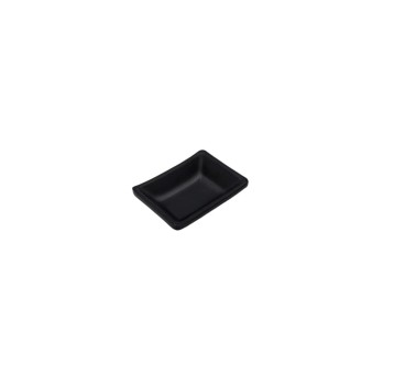 Plato cuadrado negro mate melamina 3,5" 8.7x6.4x2.4CM