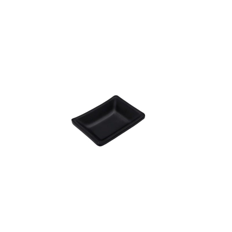 Plato cuadrado negro mate melamina 3,5" 8.7x6.4x2.4CM