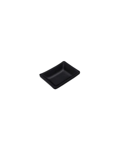 Plato cuadrado negro mate melamina 3,5" 8.7x6.4x2.4CM