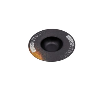 Cuenco forma sombrero con diseño de Piedra negra y dorado melamina 8,8" 21.8x4CM