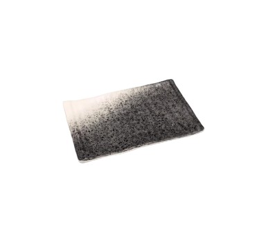 Plato rectangular color blanco grisáceo melamina 9,5" 24.5x15.5x2.6CM