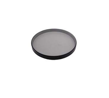 Plato redondo apilable bordes rectos exterior negro interior gris claro melamina 7.5" 19x2.5CM