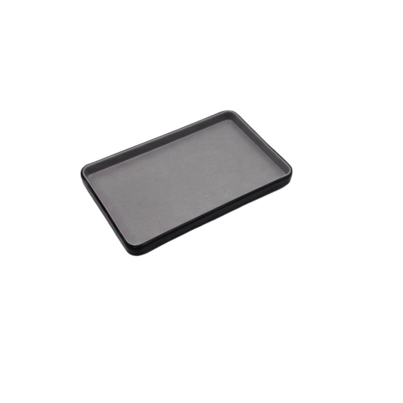 Plato rectangular negro por fuera y gris claro por dentro melamina 8/9.8" Plato rectangular negro por fuera y gris claro por dentro melamina 8/9.8"