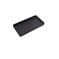 Plato rectangular negro melamina 8/9.8"
