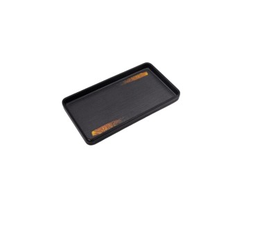 Plato rectangular con diseño de Piedra melamina 8/9,8"