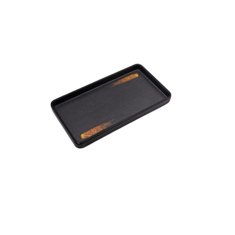 Plato rectangular con diseño de Piedra melamina 8/9,8"