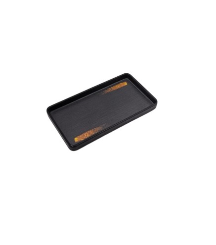 Plato rectangular con diseño de Piedra melamina 8/9,8"