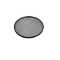 Plato redondo negro por fuera gris claro por dentro melamina 7,5" 18.7x2.5CM