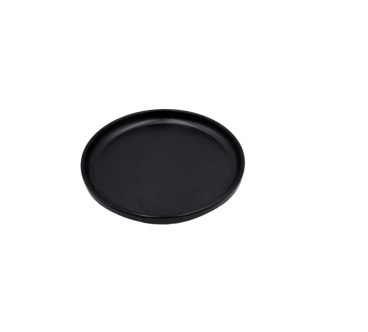 Plato redondo negro puro melamina 7,5" 18.7x2.5CM