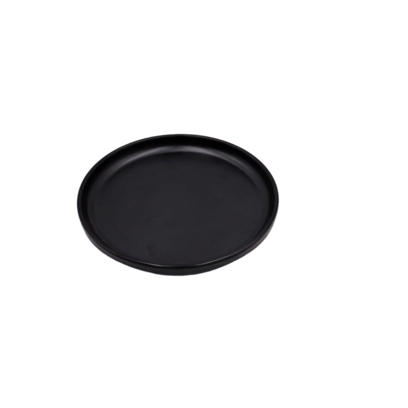Plato redondo negro puro melamina 7,5" 18.7x2.5CM