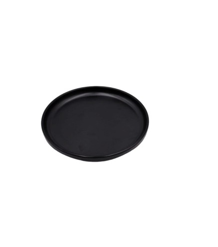 Plato redondo negro puro melamina 7,5" 18.7x2.5CM