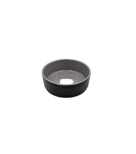 Cuenco redondo exterior negro interior gris claro acabado mate melamina 5" 12.8x4.4CM