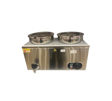 Calentador de Sopas Industrial de Dos Cabezales HEDECO 2x7L 220V 600W