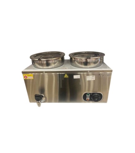 Calentador de Sopas Industrial de Dos Cabezales HEDECO 2x7L 220V 600W