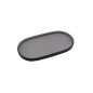 Plato de melamina ovalado bicolor negro-gris 20 x 10,8 x 1,6
