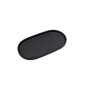 Plato de melamina ovalado negro puro 20 x 10,8 x 1,6 cm