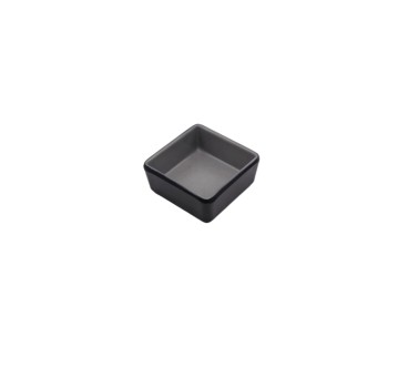 Plato de melamina monocompartimental efecto roca bicolor gris-negro 6,5 x 2,7 cm