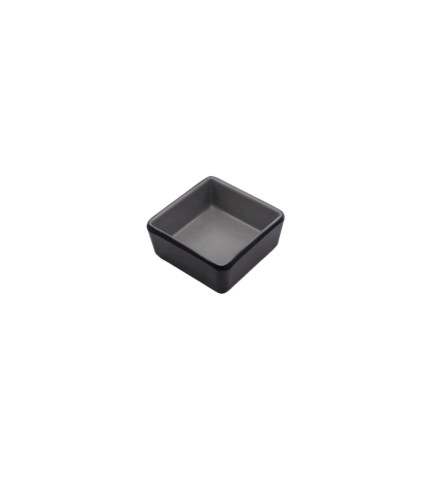 Plato de melamina monocompartimental efecto roca bicolor gris-negro 6,5 x 2,7 cm