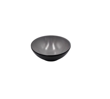 Cuenco de melamina redondo bicolor gris-negro 15 x 5,5cm