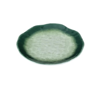 Plato de melamina de encaje con diseño de piedra verde 20 x 20 x 2.7 cm