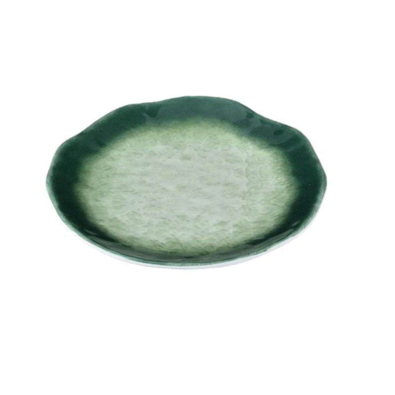 Plato de melamina de encaje con diseño de piedra verde 20 x 20 x 2.7 cm