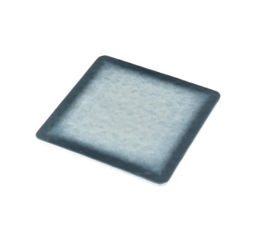 Plato de melamina cuadrado con diseño de piedra azul 25.3 x 25.3 x 1.6 cm