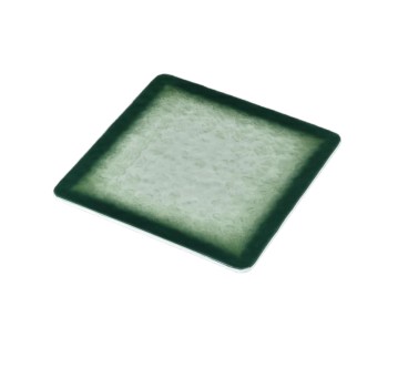 Plato melamina cuadrado diseño piedra verde 20 x 20 x 2,5 cm