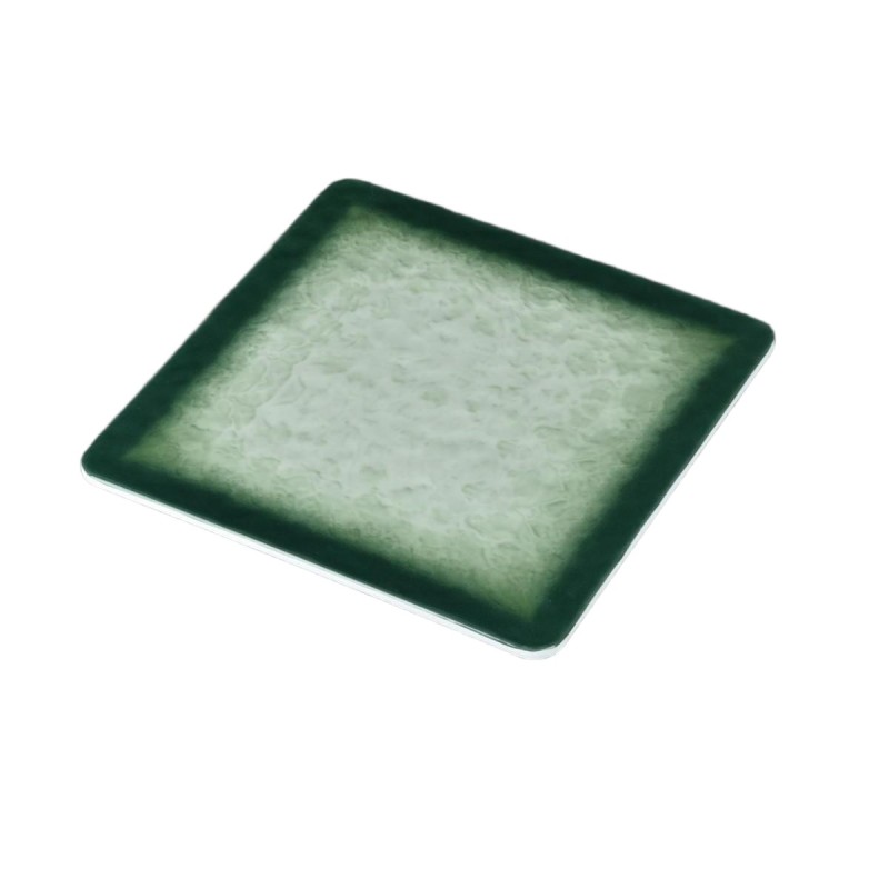 Plato melamina cuadrado diseño piedra verde 20 x 20 x 2,5 cm