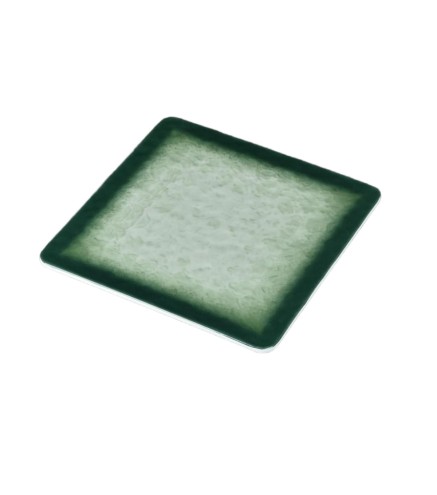Plato melamina cuadrado diseño piedra verde 20 x 20 x 2,5 cm