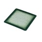 Plato melamina cuadrado diseño piedra verde 20 x 20 x 2,5 cm