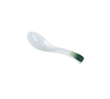 Cuchara de melamina verde efecto piedra 14,2 x 3,7 x 3 cm