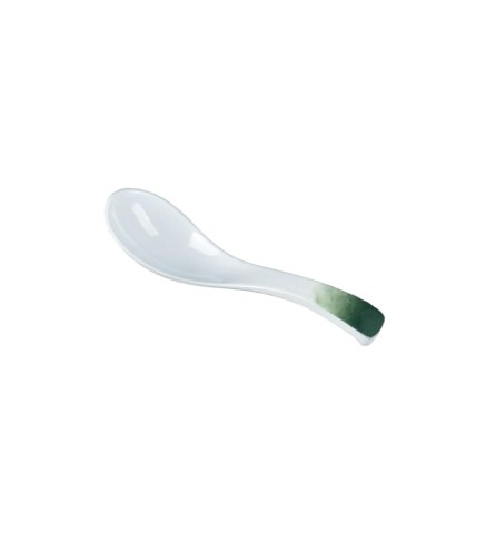 Cuchara de melamina verde efecto piedra 14,2 x 3,7 x 3 cm