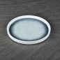 Plato redondo de melamina azul efecto piedra 20,6 x 2 cm Plato redondo de melamina azul efecto piedra 20,6 x 2 cm