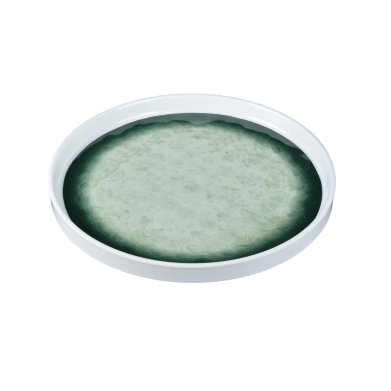 Plato melamina redondo verde efecto piedra 20,6 cm Plato melamina redondo verde efecto piedra 20,6 cm