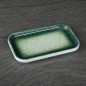 Plato melamina rectangular verde efecto piedra 20,2 x 12,5 x 1,8 cm