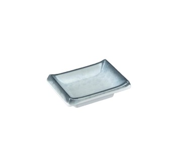 Plato melamina rectangular azul condimentos efecto piedra 9,5 x 6,5 x 2,6 cm
