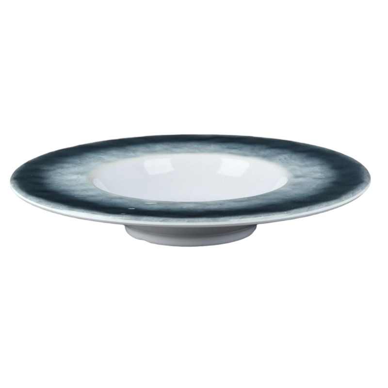 Plato de melamina sombrero azul efecto piedra 20 cm