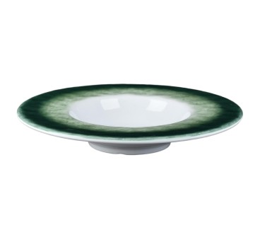 Plato de melamina sombrero verde efecto piedra 20 x 3.2 cm