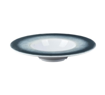 Plato de melamina sombrero azul efecto piedra 23,2 x 4 cm