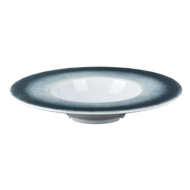 Plato de melamina sombrero azul efecto piedra 23,2 x 4 cm Plato de melamina sombrero azul efecto piedra 23,2 x 4 cm
