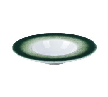 Plato de melamina sombrero verde efecto piedra 23,2 x 4 cm